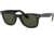 Ray-Ban RB2140 Original Wayfarer Sunglasses, Black Frame, Crystal Green Lens, 901-52