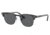 Ray-Ban RB2176 Clubmaster Folding Sunglasses, Grey On Black Frame, Dark Grey Lens, 51, RB2176-1367B1-51