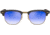 Ray-Ban RB2176 Clubmaster Folding Sunglasses, Matte Black Frame, Blu Flash Gradient Lenses, 901S7Q-51
