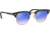 Ray-Ban RB2176 Clubmaster Folding Sunglasses, Matte Black Frame, Blu Flash Gradient Lenses, 901S7Q-51