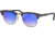 Ray-Ban RB2176 Clubmaster Folding Sunglasses, Matte Black Frame, Blu Flash Gradient Lenses, 901S7Q-51