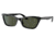 Ray-Ban RB2299 Lady Burbank Sunglasses - Womens, Black Frame, Green Lens, 55, RB2299-901-31-55