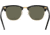 Ray-Ban RB3016 Clubmaster Sunglasses, Black Crystal Green P Frame, Polarized 49 mm Diameter Lenses, 901-58-4921