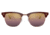Ray-Ban RB3016 Clubmaster Sunglasses, Bordeaux On Rose Gold Frame, Red Mirror Polarized Lens, 49, RB3016-1365G9-49