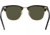 Ray-Ban RB3016 Clubmaster Sunglasses, Ebony/Arista Crystal Green Frame, 51 mm Diameter Lenses, W0365-5121