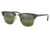 Ray-Ban RB3016 Clubmaster Sunglasses, Green On Arista Frame, Dark Green Mirror Polarized Lens, 49, RB3016-1368G4-49
