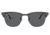 Ray-Ban RB3016 Clubmaster Sunglasses, Grey On Black Frame, Dark Grey Lens, 49, RB3016-1367B1-49