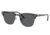 Ray-Ban RB3016 Clubmaster Sunglasses, Grey On Black Frame, Dark Grey Lens, 49, RB3016-1367B1-49