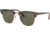 Ray-Ban RB3016 Clubmaster Sunglasses, Red Havana Frame, Crystal Green Polarized Lenses, RB3016 990/58-49