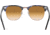 Ray-Ban RB3016 Clubmaster Sunglasses, Spotted Brown/Blue Frame, Clear Gradient Brown Lenses, RB3016 125651-51