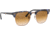 Ray-Ban RB3016 Clubmaster Sunglasses, Spotted Brown/Blue Frame, Clear Gradient Brown Lenses, RB3016 125651-51