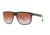 Ray-Ban RB4147 Sunglasses 6039V0-60 - Top Black On Transparent Frame, Clear Gradient Red Mirror Red Lenses