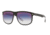 Ray-Ban RB4147 Sunglasses 6039X0-56 - Top Black On Transparent Frame, Clear Gradient Blue Mirror Red Lenses