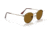 Ray-Ban Round Metal Sunglasses - Men's, Antique Gold Frame, Brown 53 mm Lenses, RB3447-922833-53