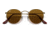 Ray-Ban Round Metal Sunglasses - Men's, Antique Gold Frame, Brown 53 mm Lenses, RB3447-922833-53