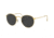 Ray-Ban Round Metal Sunglasses - Men's, Gold Frame, Black 53 mm Lenses, RB3447-919648-53