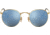 Ray-Ban ROUND METAL RB3447N Sunglasses 001/9O-50 - Shiny Gold Frame, Light Blue Flash Lenses