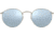 Ray-Ban Round Metal Sunglasses - Men's, Silver Frame, Light Green Mirror Silver 50 mm Lenses, RB3447-019-30-50