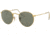Ray-Ban Round Metal Sunglasses - Men's, Gold Frame, Green 50 mm Lenses, RB3447-001-58-50