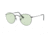 Ray-Ban Round Metal Sunglasses - Men's, Gunmetal Frame, Light Green 50 mm Lenses, RB3447-004-T1-50