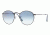 Ray-Ban Round Metal Sunglasses - Men's, Black Frame, Crystal Gradient Light Blue 50 mm Lenses, RB3447-006-3F-50