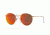 Ray-Ban Round Metal Sunglasses - Men's, Matte Gold Frame, Brown Mirror Red 50 mm Lenses, RB3447-112-4D-50