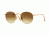 Ray-Ban Round Metal Sunglasses - Men's, Gold Frame, Clear Gradient Brown 50 mm Lenses, RB3447-112-51-50