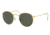 Ray-Ban Round Metal Sunglasses - Men's, Gold Frame, Green 50 mm Lenses, RB3447-919631-50