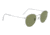 Ray-Ban Round Metal Sunglasses - Men's, Silver Frame, Green Bottle 50 mm Lenses, RB3447-91984E-50