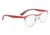 Ray-Ban RY1054 Eyeglass Frames 4072-49 - Silver On Top Matte Red Frame