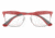 Ray-Ban RY1054 Eyeglass Frames 4072-49 - Silver On Top Matte Red Frame