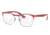 Ray-Ban RY1054 Eyeglass Frames 4072-49 - Silver On Top Matte Red Frame