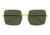 Ray-Ban SQUARE RB1971 Sunglasses 919631-54 - , Green Lenses