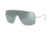 Ray-Ban WINGS II Sunglasses - Men's, Silver Frame, Light Blue/Silver Gradient Mirror Lenses, RB3697-003-Y0-35