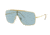Ray-Ban WINGS II Sunglasses - Men's, Gold Frame, Blue Lenses, RB3697-919680-35