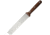 Razolution Buffet Knife Walnut Fixed Blade Knife, 12.5in Overall, 7.5in Satin Double Edge SS Blade, Walnut Handle, One Standard Edge And One Serrated Edge, 58101