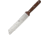 Razolution Buffet Knife Walnut Fixed Blade Knife, 12.5in Overall, 7.5in Satin Double Edge SS Blade, Walnut Handle, One Standard Edge And One Serrated Edge, 58101