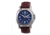 REACTOR Fermi Men's Watch, Burgundy Leather Strap, Matte Navy Dial, Medium 48303