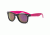 Real Kids Shades Black Square Frame/Neon Pink Temples Polycarbonate Frame with Pink Mirror Lens 10+, Unisex 10SWGBKPK