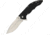 Real Steel E77 Flipper Satin Black Folding Knife,3.25in,Drop Point,Satin,Black,G10 Handle RS5112