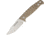 Real Steel Observer Fixed Blade Coyote Fixed Blade Knife, 3.5in, 440C Steel, Drop Point, Satin, Coyote Tan, G10 Handle RS3734
