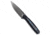 Real Steel Dex Fixed Blade Knife, 3.15in, Bohler M390 Stainless Steel, Drop Point Blade, Carbon Fiber, G-10, Black/Blue Handle, Black/Blue/Silver, 7.09 inch, BHQ-221770