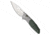 Real Steel Real Steel Hoeft Button Lock Knife Green Micarta 3.3" Satin, Green, CPM S35VN, adult, BHQ-210383