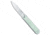 Real Steel Iris Front Flipper Folding Knife, 2.99in, 12C27, Drop Point Blade, G-10, Jade Handle, Jade/Silver, 6.77 inch, BHQ-221779