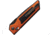 Real Steel Sacra TAC Folding Knife, 3in, Steel, Serrated, Tanto, G10 Handle, Orange, 7713OB