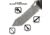 Reapr Javelin Fixed Blade Knife, 5in, 420 Stainless Steel, Satin Stainless, 11011
