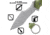 Reapr SLAMR Fixed Blade Knife, 4.75in, 420 Stainless Steel, Matte Stainless, 11010