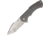 Reate Knives Fallout 2.0 Stonewash Folding Knife,3.5in,Standard Edge,Stonewash,Gray,Titanium Handle REAFALL