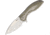 Reate Knives Iron Framelock Folding Knife, Extended tang, zippered storage, Gray, Gray titanium handle with green micarta inlay, IRON BB GRN FLP STN