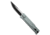 Reate Knives Reate EXO-OG Drop Point OTF Gravity Knife Gray Line Aluminum 3.75" Black, Gray, Nitro-V, adult, BHQ-229422